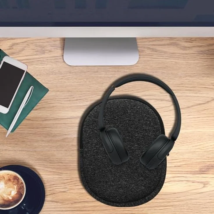 kwmobile Kopfhörer-Schutzhülle Hülle für Sony WH-CH520 / WH-CH510 Neopren Tasche, robustes Case für Headset in Black Neopren Stoff – Bild 3