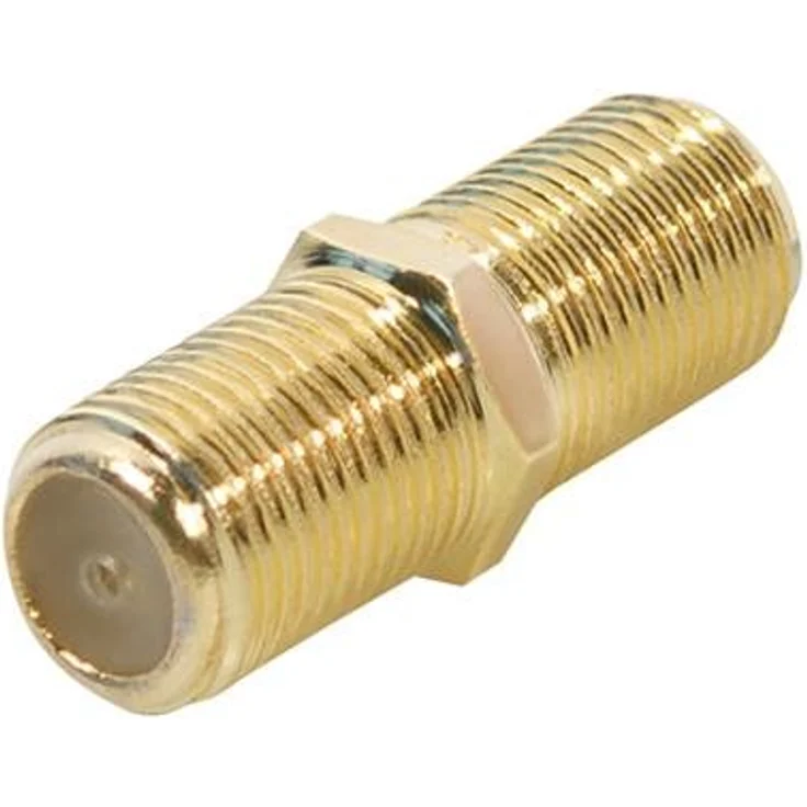Kompaktadapter Verbinder F-Buchse auf F-Buchse goldfarben – Bild 2