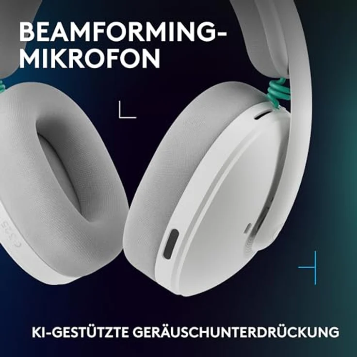 Logitech Lightspeed G325, Kabelloses Gaming Headset mit Over-Ear-Design und integriertem Mikrofon, Weiss – Bild 6