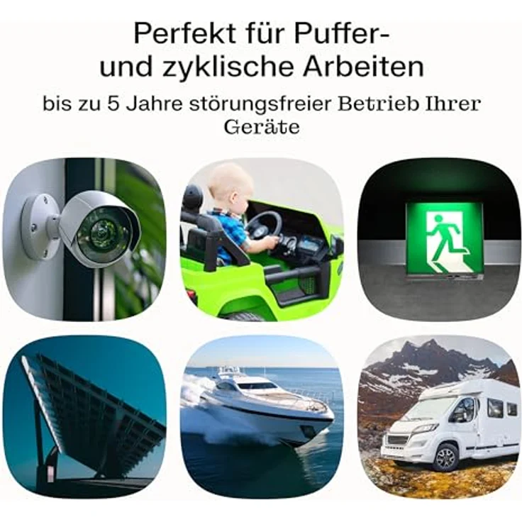 Green Cell UPS-Batterie, Sealed Lead Acid (SLA), 100 Ah, schwarz – Bild 5