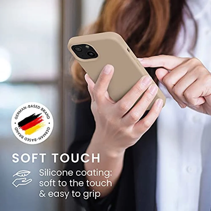 kwmobile Handyhülle für iPhone 13, Silikon Case in Perlmutt, kabelloses Laden, flexibles Design – Bild 4