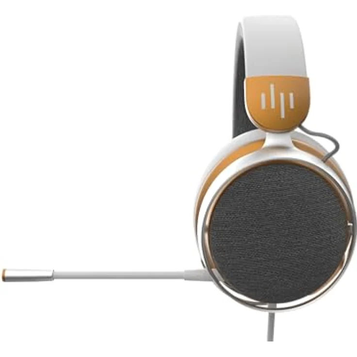 Dark Project Sono, Kabelgebundene Over Ear Kopfhörer mit ANC und 53 mm Treibern, Gold-Weiss – Bild 4