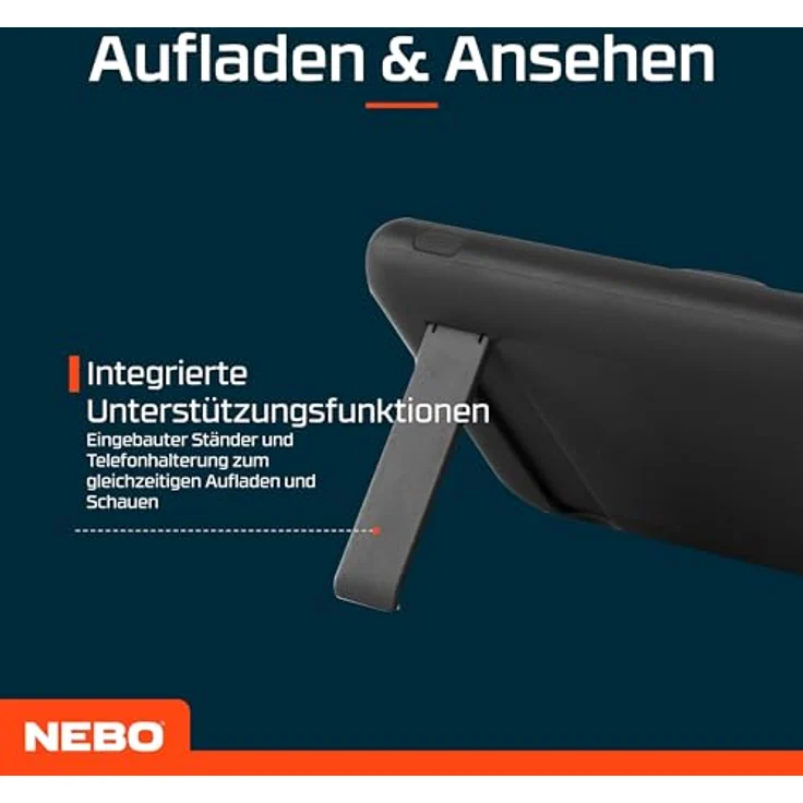 NEBO 10K Powerbank, Kabellos, 10.000mAh, Schnellladefunktion, integrierte Digitalanzeige und Ständer, Travel Essentials – Bild 4