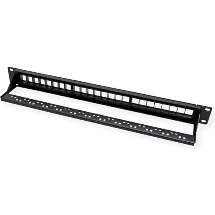 VALUE 19"-Keystone-Modulträger, 24 Ports, ungeschirmt, 1HE, dreiteilig, schwarz – Bild 3