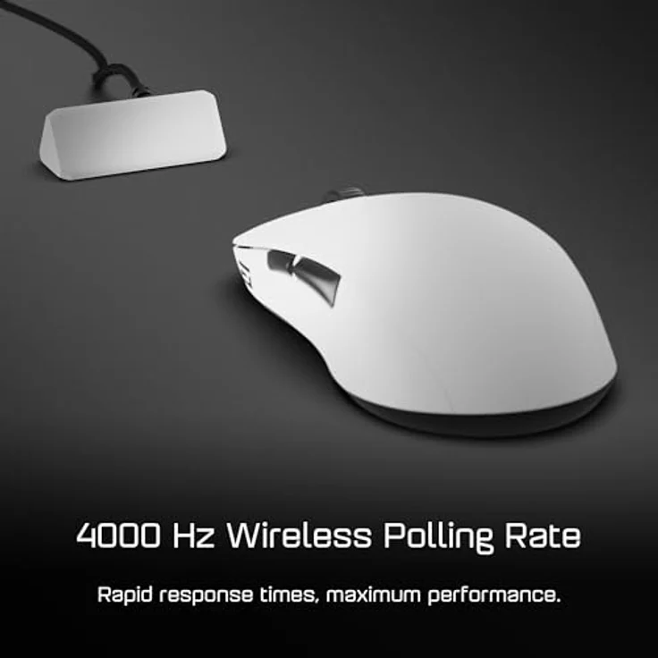 Endgame Gear XM2w 4K, Kabellose und kabelgebundene Gaming-Maus mit 4000 Hz Abfragerate, Weiss – Bild 2