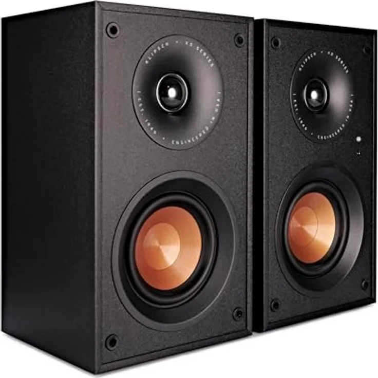 Klipsch KD 400 Black, Kabellose HiFi-Regal-Lautsprecher mit DHORM TWEETER Technologie und kraftvollem Sound – Bild 4