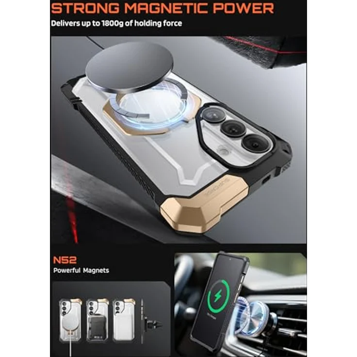 SUPCASE Unicorn Beetle Grip für Samsung Galaxy S26 Hülle mit Ringhalter, Slim Schutzhülle, kompatibel mit kabellosem Laden, rutschfeste Textur, 6.3'', Desert – Bild 3