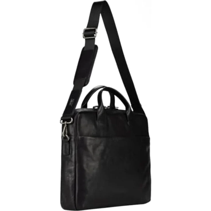 Jost Glasgow Aktentasche aus Leder, 37 cm mit Laptopfach, schwarz – Bild 5