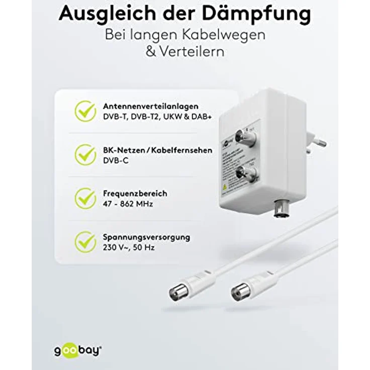 Goobay Zweigeräte-Antennenverstärker 1 In 2 Out – Bild 5