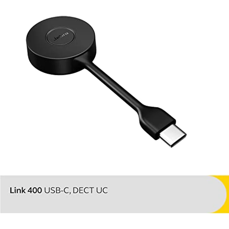 Jabra Link 400 USB-C DECT Adapter - Tragbarer und langlebiger Dongle mit bis zu 150 m geschützter Funkreichweite für ausgewählte Jabra Engage Wireless Headsets - UC Teams Variante - Schwarz – Bild 2