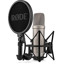Bild für RØDE NT1 5. Generation Großmembran-Kondensatormikrofon mit XLR- und USB-Ausgängen, Stoßdämpferhalterung und Popschutzfilter für Musikproduktion, Gesangsaufnahmen und Podcasts (Silber)