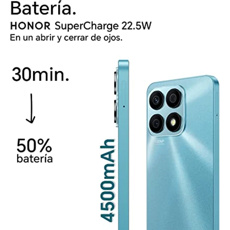 Honor X8a 128GB/6GB RAM Dual-SIM cyan-lake – Bild 4