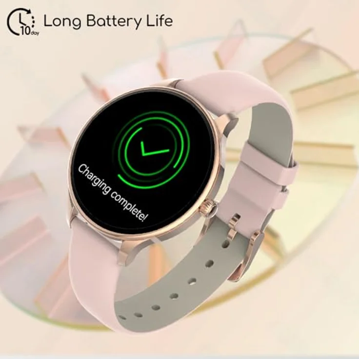 FOREVER Smartwatch Damen Rose Gold Velora SB-306 AMOLED-Touchscreen 1,19 Zoll - Schrittzähler Uhr Damen Pulsuhr Menstruationszyklus Schlafmonitor Kalorien Fitnessuhr Smartwatch Wasserdicht iOS/Android – Bild 4