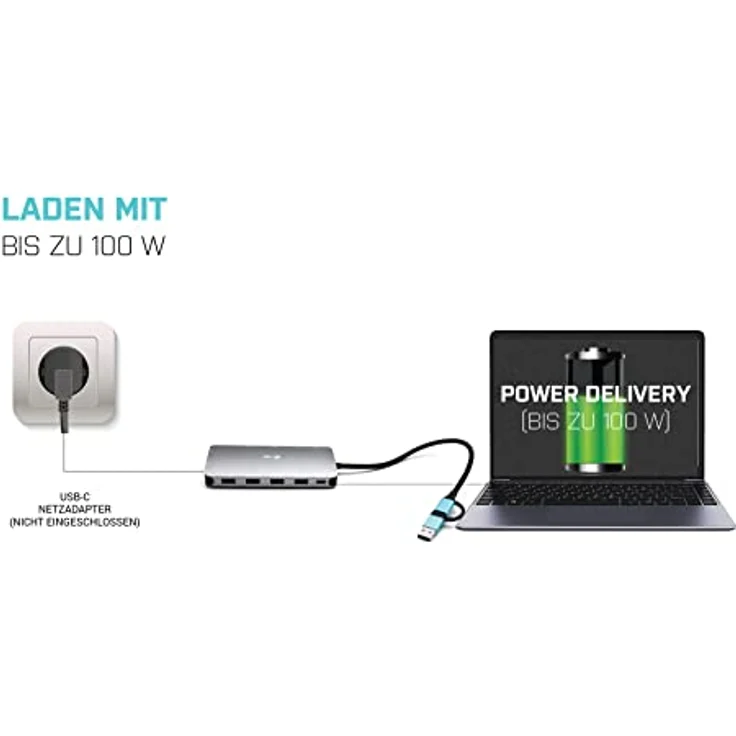 i-tec USB-C/USB 3.0 Metall Nano Docking Station für bis-zu 3 Monitore - 2X HDMI, 1x VGA, 1x GLAN, 1x USB-C 3.2 Gen1, 1x USB 3.2 Gen1, 3X USB 2.0, 1x SD/MicroSD – Bild 5