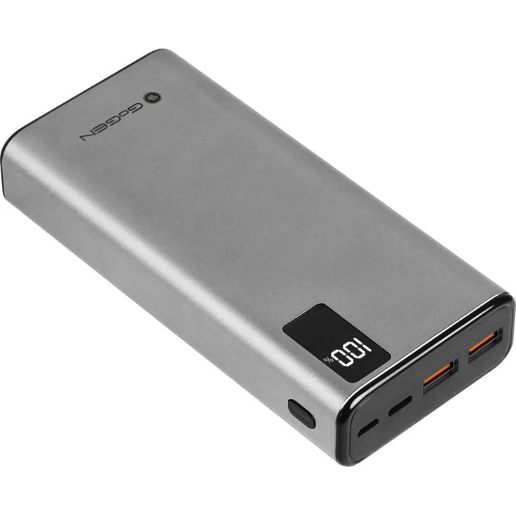 GoGEN Powerbank PB200008S 20000 mAh, Silber mit hoher Kapazität