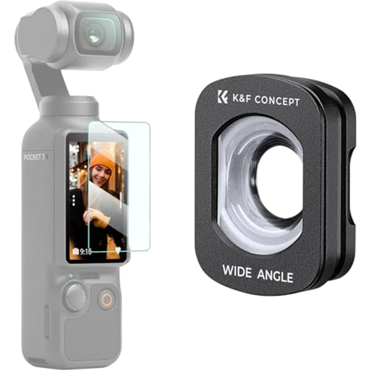 K&F CONCEPT FD161 magnetisches Weitwinkelobjektivfilter, kompatibel mit DJI Osmo Pocket 3/4, Aluminiumrahmen, kratzfest und wasserdicht – Bild 1
