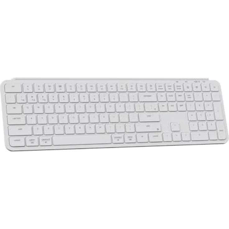Keychron B6 Pro Ultra-Slim Kabellose Tastatur mit ZMK-Anpassung, QWERTY us ansi Layout, 3-Modi Bluetooth/2,4 GHz/Kabelgebundenes Leichtgewicht mit 1.200 Stunden Akkulaufzeit für Mac/Windows - Weiß – Bild 2