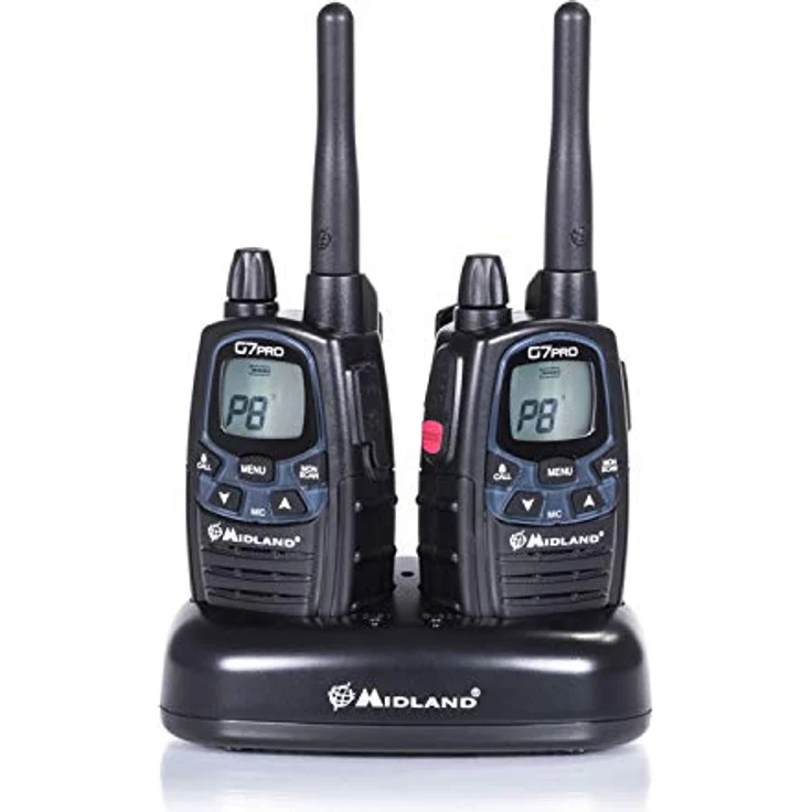 Midland G7 Pro Paar (2019), PMR+LPD, 16 Kanäle, Doppelstandlader und Akkupack w(800 mAh) (C1090.13) – Bild 6