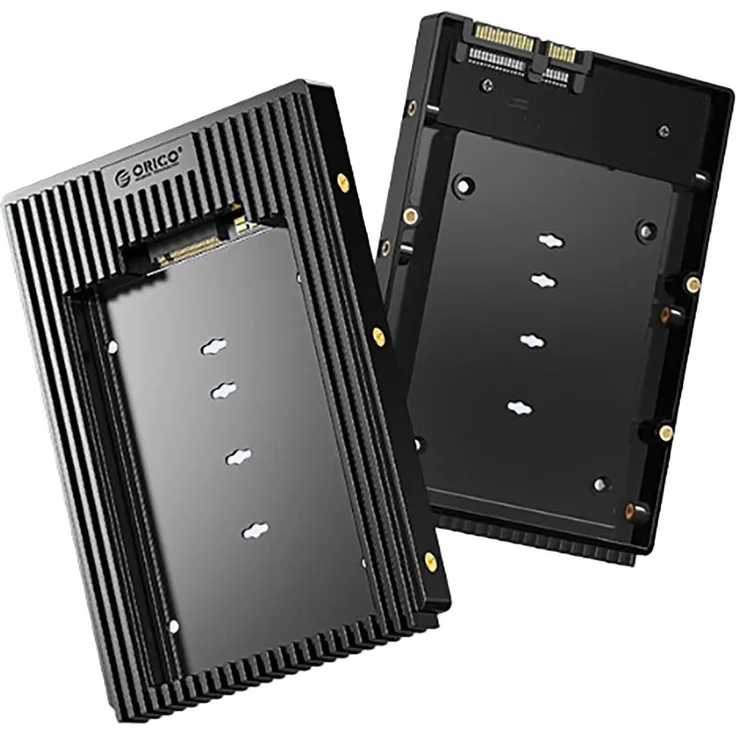 Orico D2NS-6G M.2 NGFF auf 3,5" Festplattenadapter, SATA 3.0, Übertragungsrate bis zu 6 Gbit/s, schwarz
