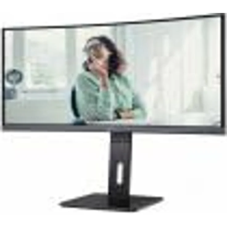 AOC CU34P3CV - 34 Zoll WQHD Curved Monitor, höhenverstellbar, Lautsprecher (3440x1440, 100 Hz, HDMI, DisplayPort, USB-C (65W PD), RJ45, USB Hub) schwarz – Bild 4