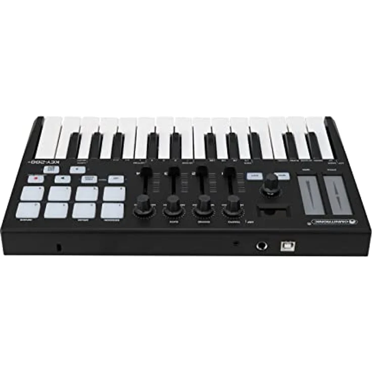 OMNITRONIC KEY-288+ MIDI-Controller | USB-MIDI-Controller mit OLED-Display, 25 Tasten, 8 Pads, je 4 Regler und Fader, für Musiker, Produzenten und DJs – Bild 4