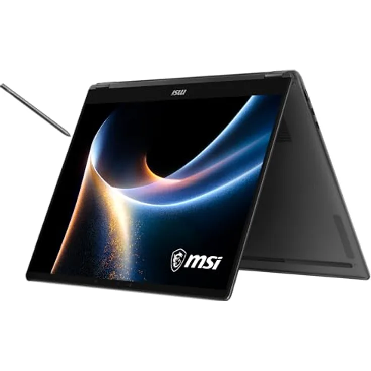 MSI Prestige 16 Flip AI+ C3MTG-063, 16" 2.8K OLED 120Hz Touchscreen, Intel Core Ultra 9 386H, 32GB DDR5 RAM, 2TB SSD, grau, Windows 11 Home