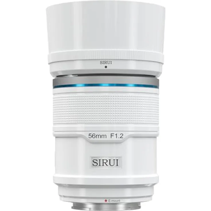 SIRUI Sniper 56 mm Autofokus-Objektiv, F1.2 Weitwinkel-APS-C Kameraobjektiv für A5 A6 A7 FX A9 ZV-E Serie (E-Mount, weiß)