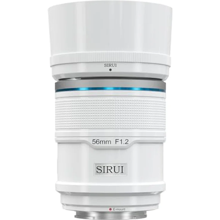 SIRUI Sniper 56 mm Autofokus-Objektiv, F1.2 Weitwinkel-APS-C Kameraobjektiv für A5 A6 A7 FX A9 ZV-E Serie (E-Mount, weiß) – Bild 1
