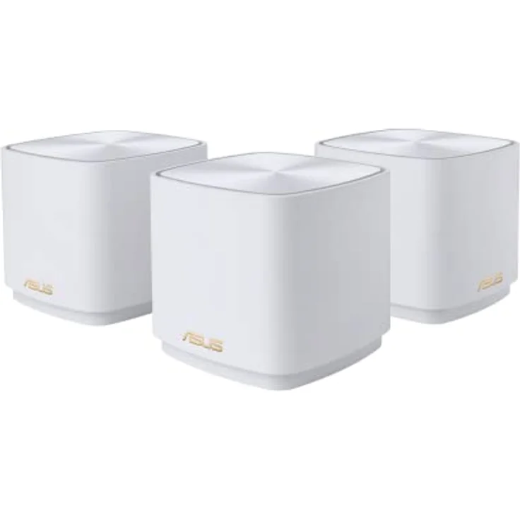 ASUS ZenWiFi XD4 Plus 3er Set AX1800 Whole-Home Mesh WiFi 6 System (bis zu 445m² Abdeckung, AiMesh, AiProtection, Wandbefestigung, App Steuerung) weiß – Bild 1