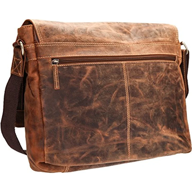 Greenburry Vintage Messenger Tasche, 35 cm, aus 100% Leder, braun – Bild 2