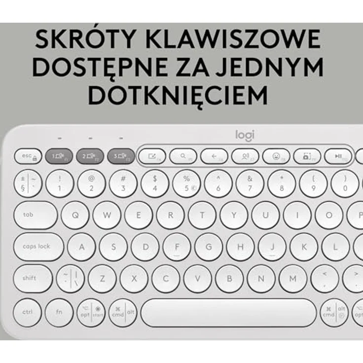 Logitech Pebble Keys 2 K380s - QWERTY US International Layout, White – Bild 4