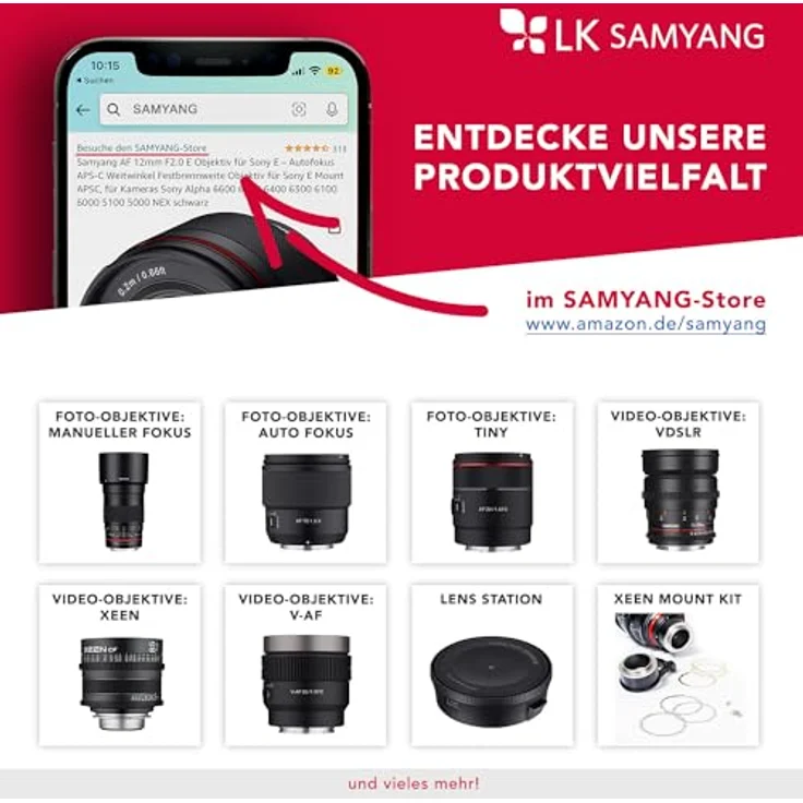 Samyang V-AF 1.7x Anamorphic MF Adapter, Objektivadapter für V-AF-Serie, Schwarz, T1.9 Blende – Bild 10