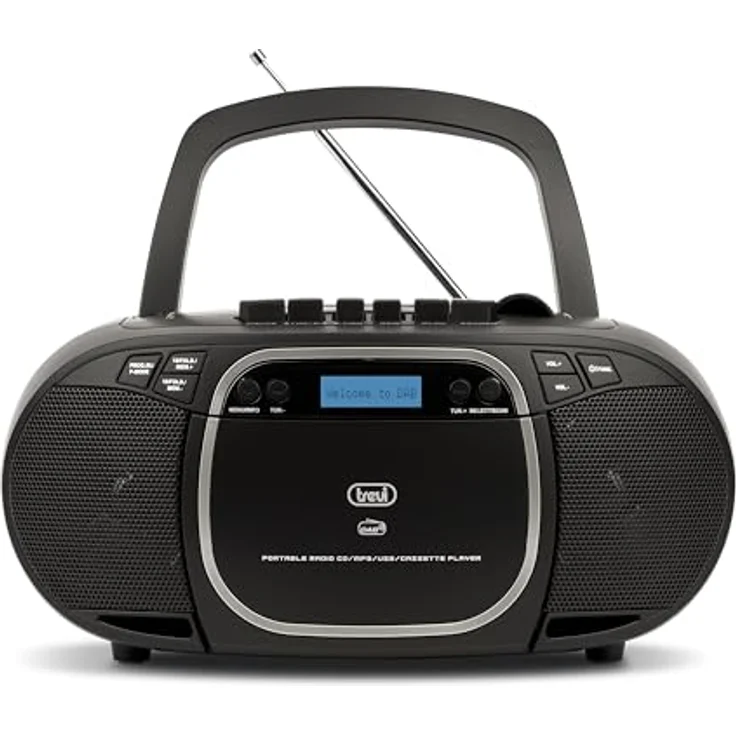 Trevi CMP 576 DAB Stereo tragbar mit Digitalempfänger DAB / DAB+ / FM mit RDS, Mp3, CD, USB, AUX-IN, Dot Matrix-Display, Speicherstationen – Bild 2
