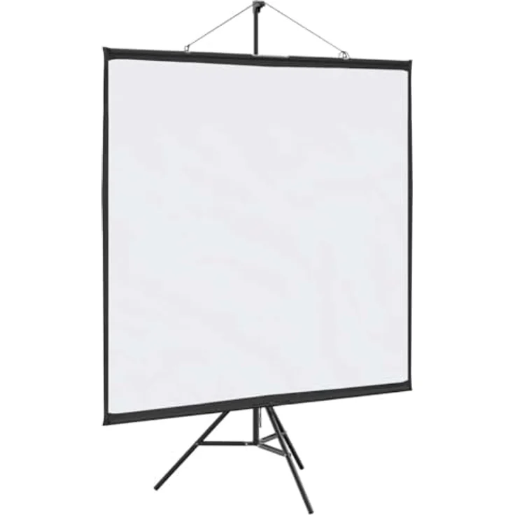 vidaXL Beamer Leinwand mit Stativ 67 Zoll 1:1, Heimkino-Leinwand, matte Bildschirmoberfläche, stabiles Stativ – Bild 1