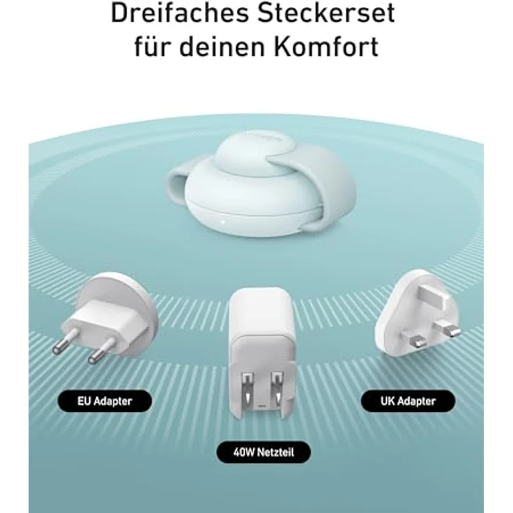 Anker MagGo 3-in-1 Kabellose Ladestation (mit EU/US/UK Stecker), MagSafe-Kompatibles Qi2-Zertifiziertes 15W Ladegerät, Faltbares Reise-Ladepad für iPhone 16/15, AirPods, Apple Watch - Weiß – Bild 4