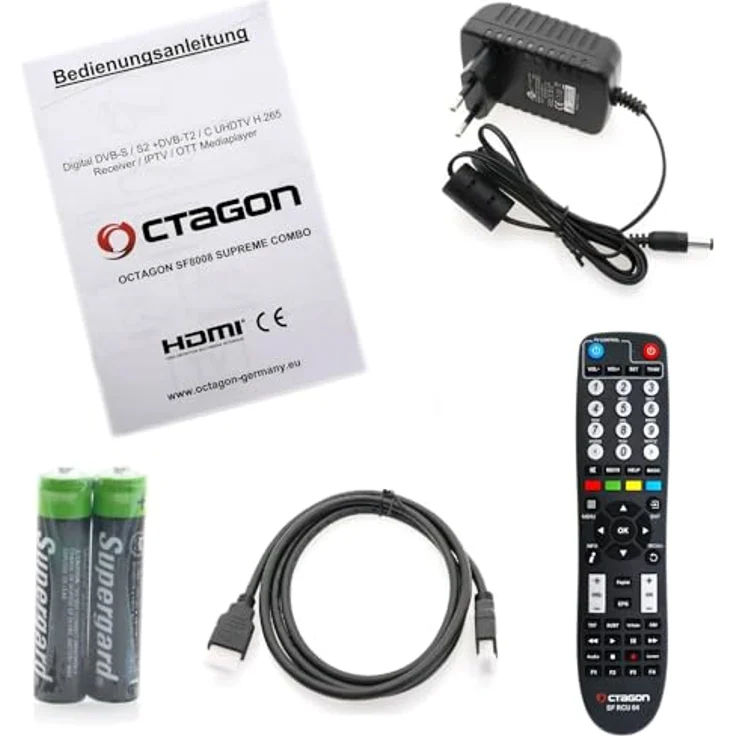 Octagon SF8008 UHD 4K Supreme Combo + 250GB Festplatte INTERN, Sat- Kabel- & DVB-T2 Receiver, E2 Linux & Define OS, mit Aufnahmefunktion, M.2 M Key, Gigabit LAN, Kartenleser, Sat to IP, WiFi - Octagon Sat-Receiver mit 250GB Festplatte, Multistream Support, Gigabit LAN, Bluetooth 5.1, Dual-Band-WiFi, M.2-Schnittstelle – Bild 5