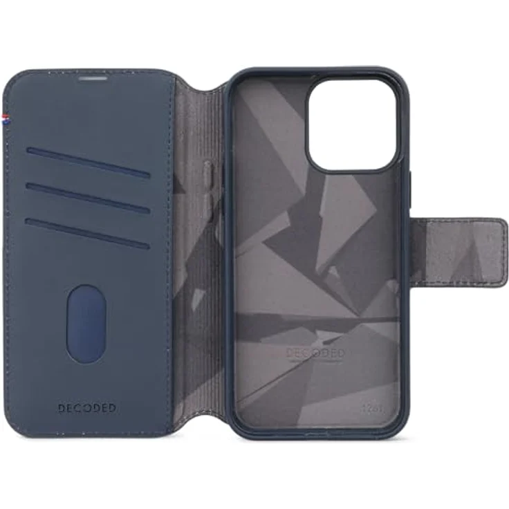 Decoded Leather Detachable Wallet für iPhone 15 Pro, 2-in-1 mit drei Kartenfächern, True Navy – Bild 7