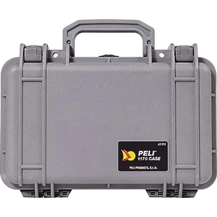 PELI 1170 Professioneller Kamerakoffer für Optimalen Schutz, IP67 Wasser- und Staubdicht, 3L Volumen, Hergestellt in den USA, Mit Schaumstoffeinlage (Anpassbar), Silber – Bild 4