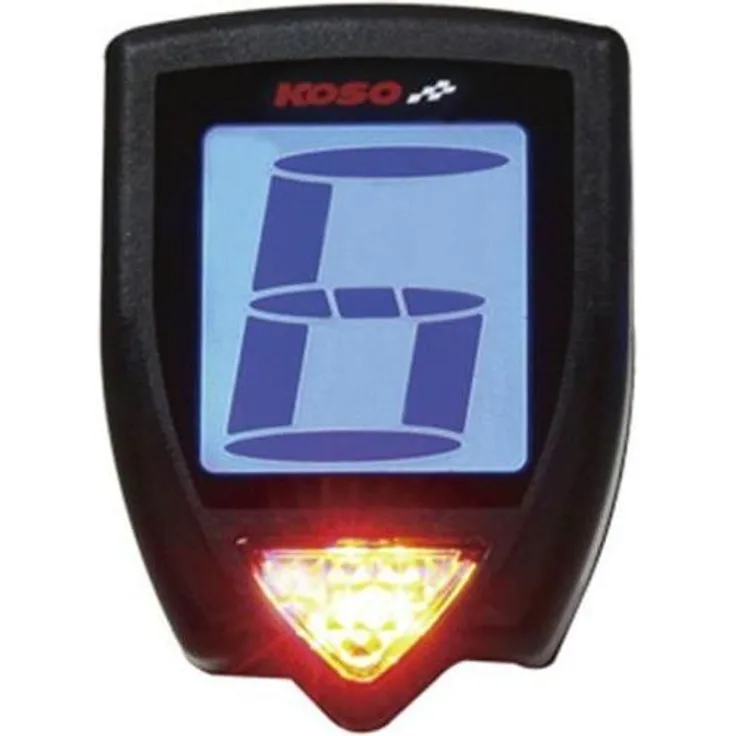 Koso Velocomputer mit Ganganzeige und Schaltlicht, schwarz