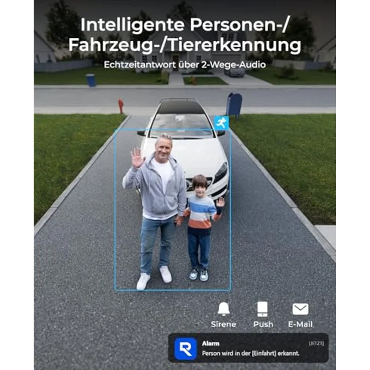 Reolink Überwachungskamera PoE 16MP Ultra HD (Außenbereich, Dual-Objektiv, 180° Pan, Farb-Nachtsicht, Person/Fahrzeug/Tier-Erkennung) – Bild 4