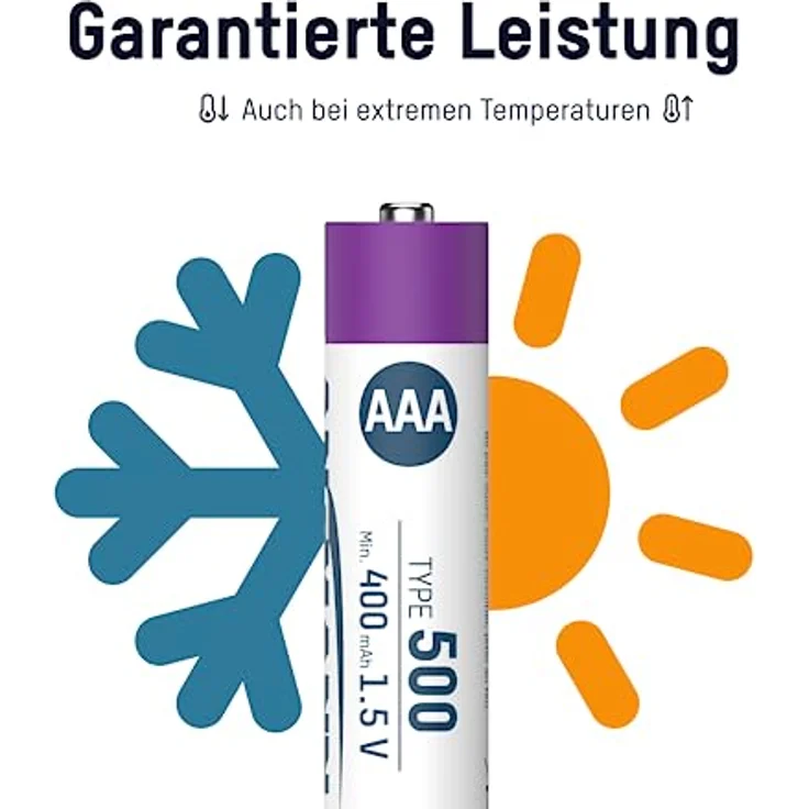 ANSMANN 4X Micro AAA Akkus Li-Ion mit USB Typ-C Anschluss, wiederaufladbar über USB-C/Hohe Leistung von 1,5 Volt & 500 mAh/Geeignet für Fernbedienung, Controller, Lampen, Spielzeug, Funkgeräte – Bild 4