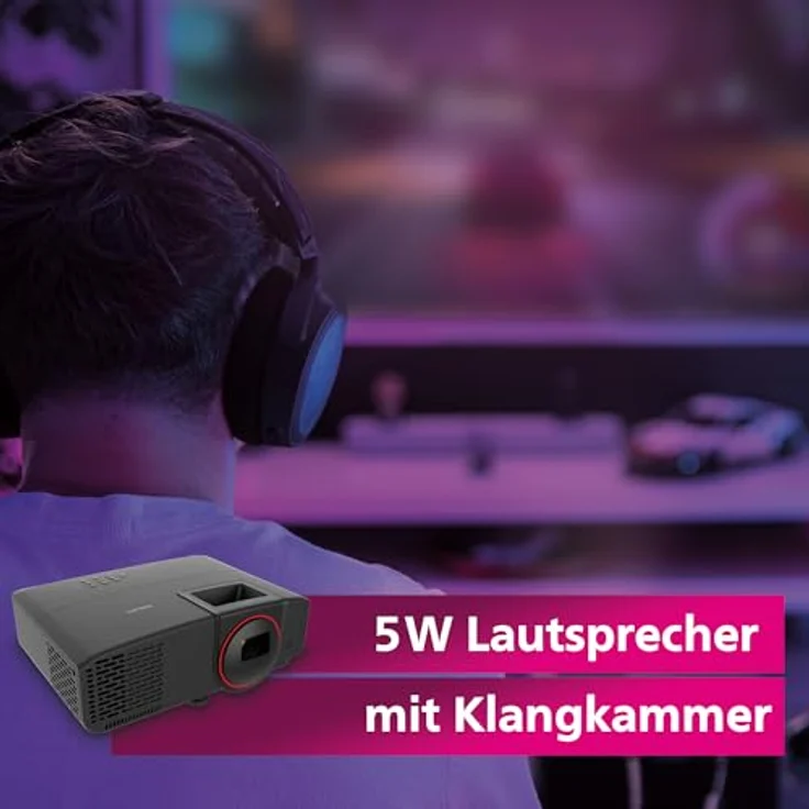 Philips GamePix 800 Smart Beamer, DLP 1920 x 1080 Pixel, Full HD, 120 Hz, Google TV, 2500 ANSI Lumen, Schwarz – Bild 4