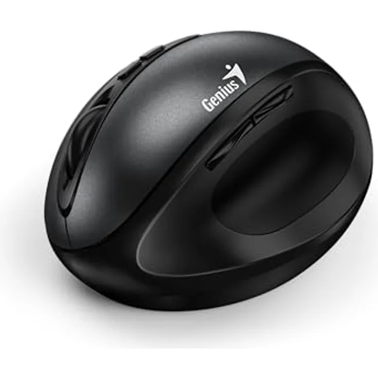 Genius ERGO 8300S, Vertikale kabellose Maus, ergonomisch und leise, eisengrau