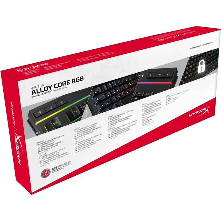 HyperX Alloy Core RGB Gaming - Tastatur - hintergrundbeleuchtet - USB - Deutsch QWERTZ (HX-KB5ME2-DE) – Bild 9