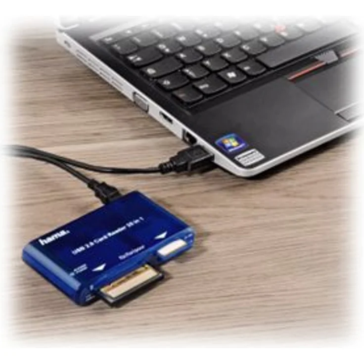 Hama Kartenleser USB 2.0 - 35-in-1 (Kartenlesegerät, Card Reader SD-SDHC-SDXC, CF, microSD-SDHC-SDXC, USB 2.0) blau – Bild 5
