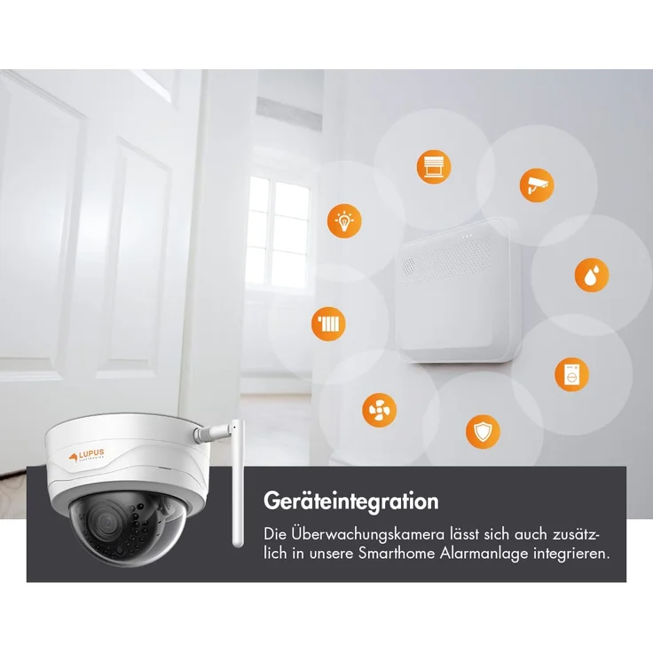 Lupus LE204 WLAN IP Domekamera, Überwachungskamera für außen, SD Aufzeichnung, Deutscher Hersteller, kabellos via WLAN, Nachtsicht, Metallgehäuse, inkl. PC/Mac-Software, ohne Akku, weiß – Bild 5