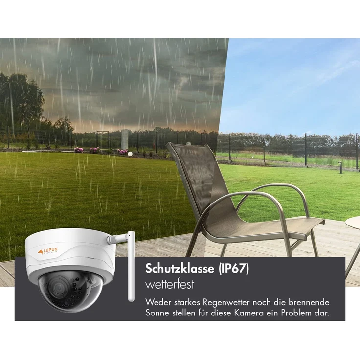 Lupus LE204 WLAN IP Domekamera, Überwachungskamera für außen, SD Aufzeichnung, Deutscher Hersteller, kabellos via WLAN, Nachtsicht, Metallgehäuse, inkl. PC/Mac-Software, ohne Akku, weiß – Bild 6