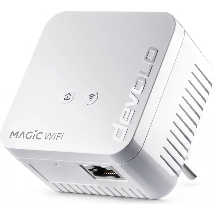 devolo Magic 1 WiFi Mini: Ergänzungsadapter für zuverlässiges WLAN einfach via Stromleitung durch Wände und Decken, Mesh, G.hn-Technologie, Gäste-WLAN, Schweizer Stecker – Bild 1