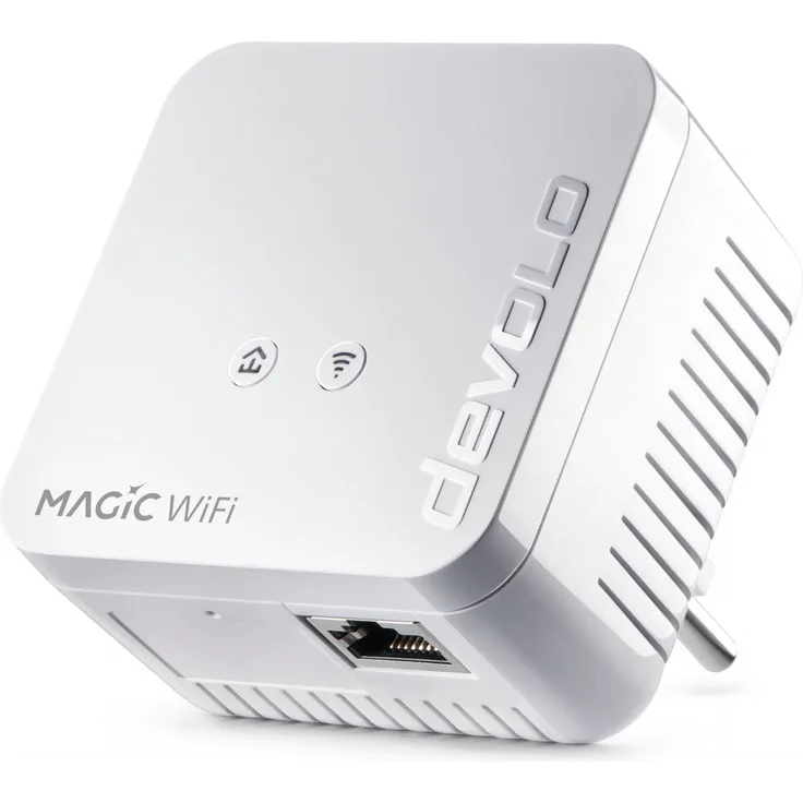 devolo Magic 1 WiFi Mini: Ergänzungsadapter für zuverlässiges WLAN einfach via Stromleitung durch Wände und Decken, Mesh, G.hn-Technologie, Gäste-WLAN, Schweizer Stecker