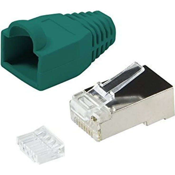 100 x Hirose TM31 RJ45 Modular CAT.6a Crimp Stecker schwarz